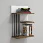 Preview: Nezma Sapphire modern melamine-coated 3-tier wall shelf white